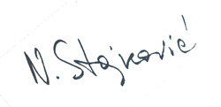 Autographe STOJKOVIC